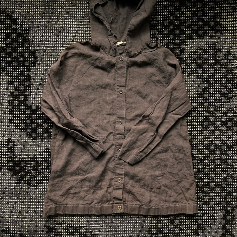 Eileen fisher linen hooded top